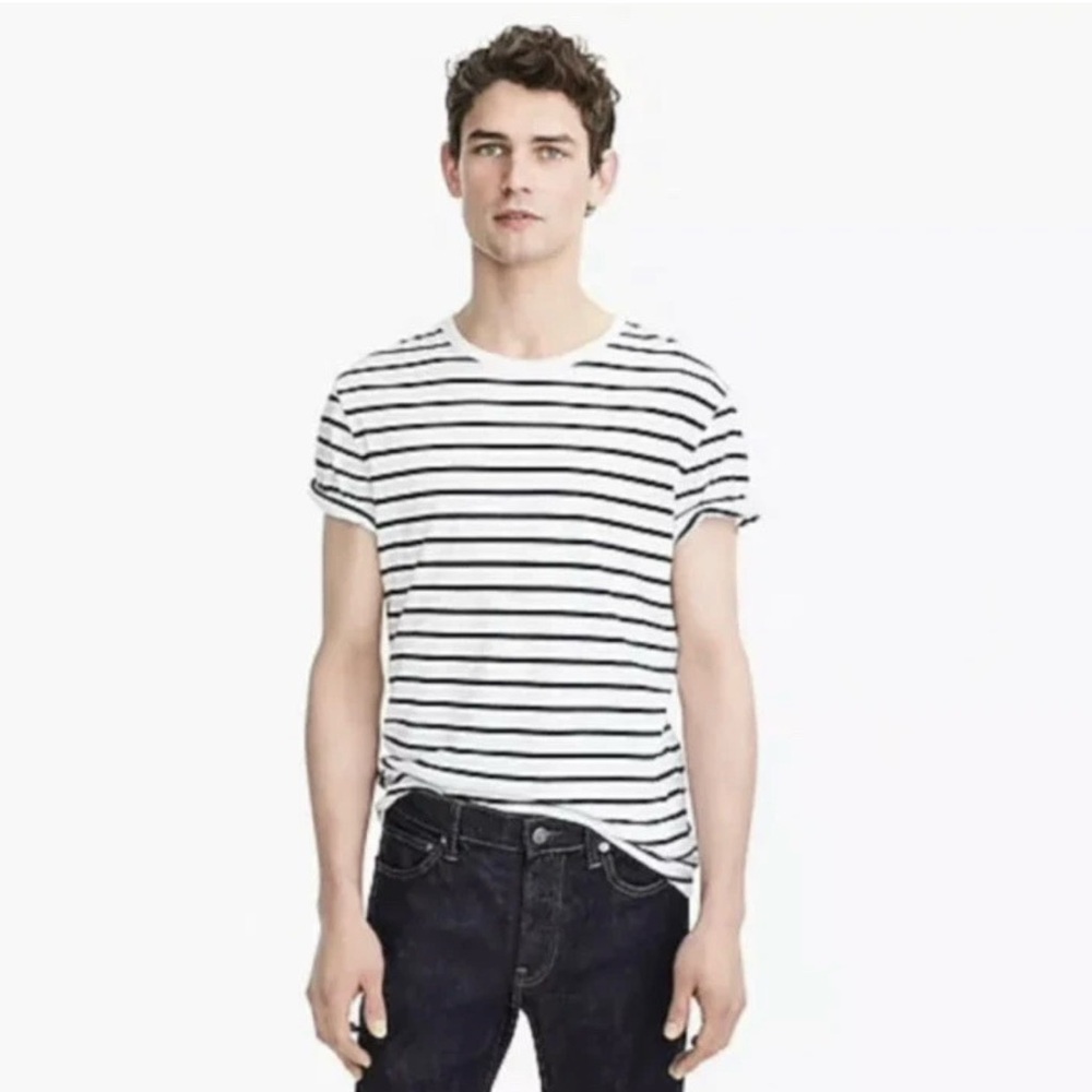 J Crew Mercantile Broken-In Essential Stripe Deck T-shirt